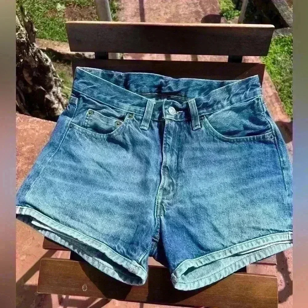 Vintage 501 Levi's Levi Strauss & Co Denim Jeans Shorts XS‎ 501ZZ Western Y2K